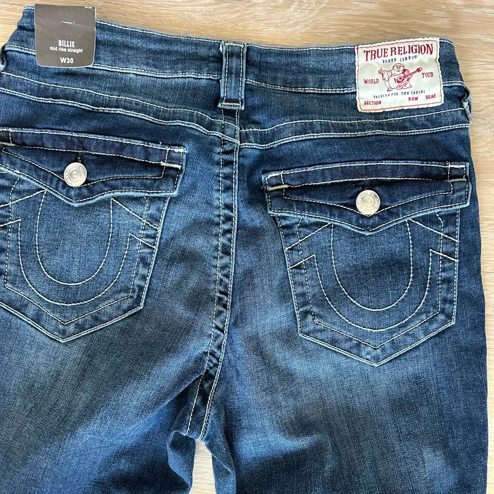 True Religion Billie Mid Rise Straight Jeans – W30 (NWT) - Picture 3 of 7